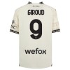 Conjunto (Camiseta+Pantalón Corto) AC Milan Olivier Giroud 9 Cuarta Equipación 23-24 Blanca - Niño